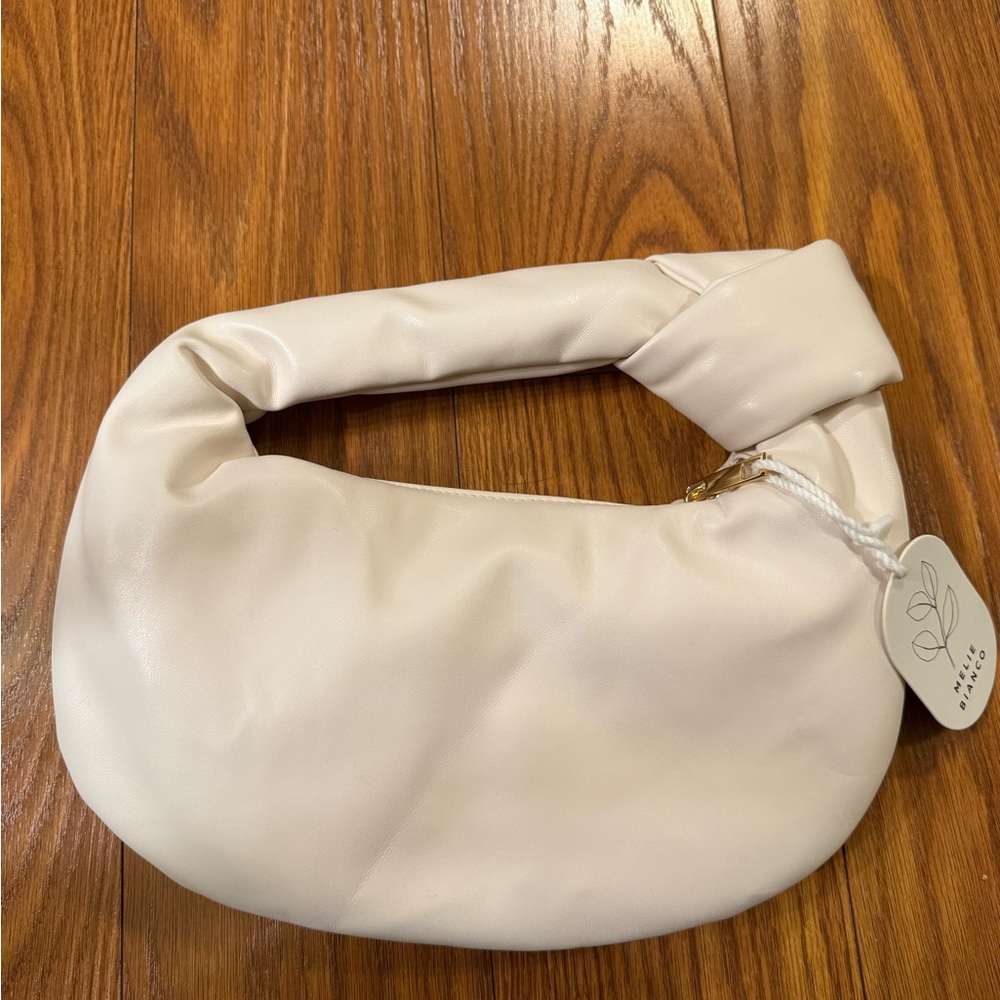 Melie Bianco Alexandra Cream vegan leather Hobo Bag